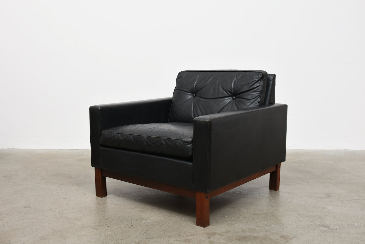 1960s leather lounger by Asko