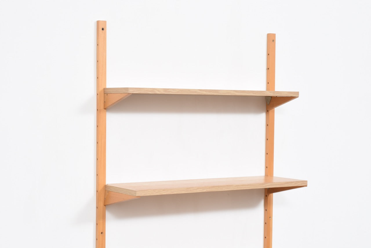 Single bay of PS shelving in oak