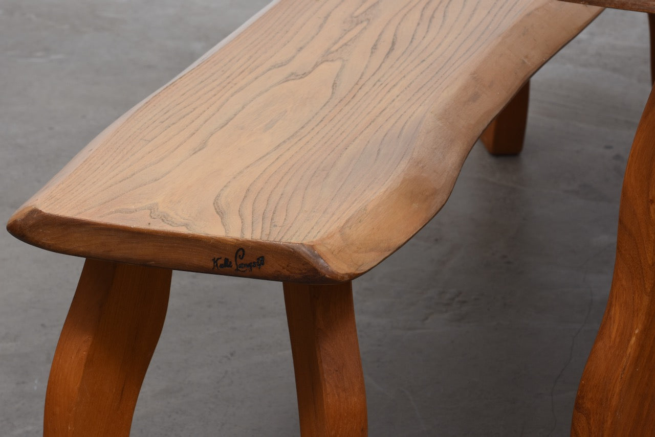 1970s Swedish pine dining set by Kalle Langsjö