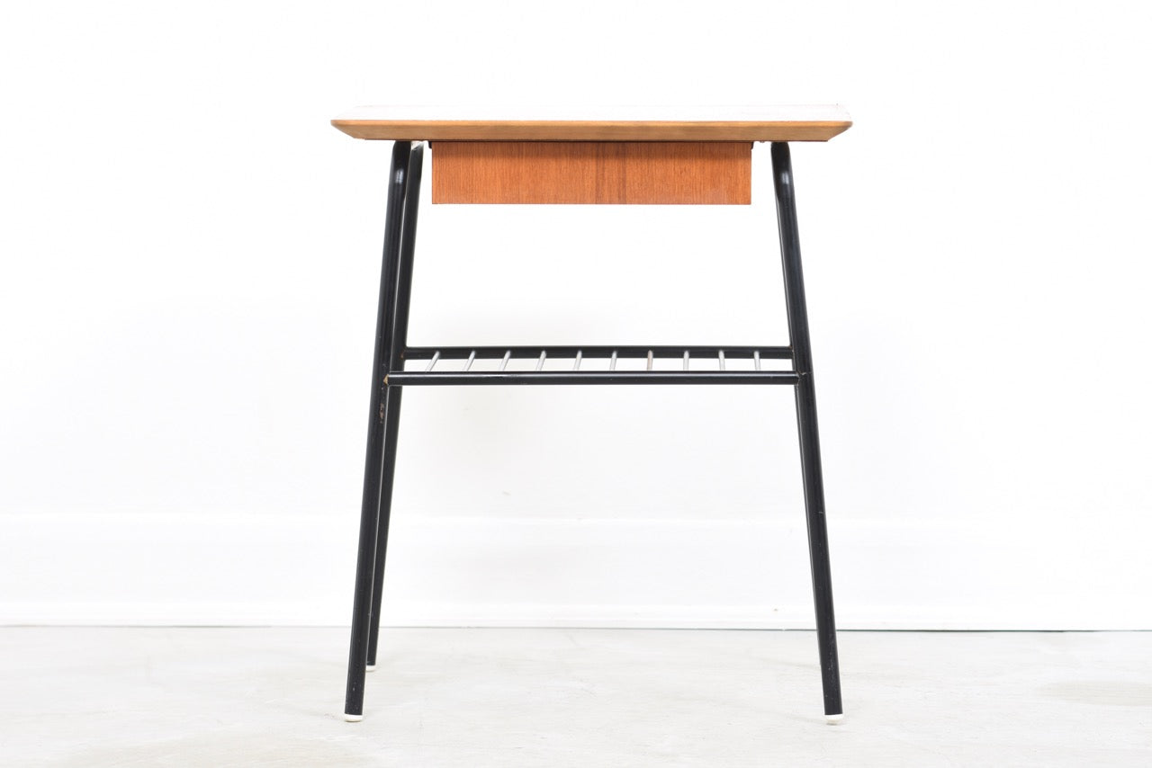 Single bedside table with steel frame