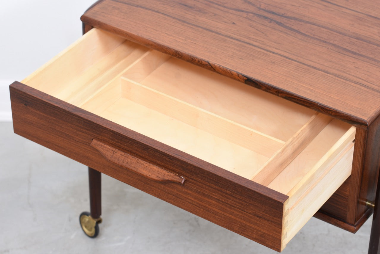 Rosewood sewing trolley