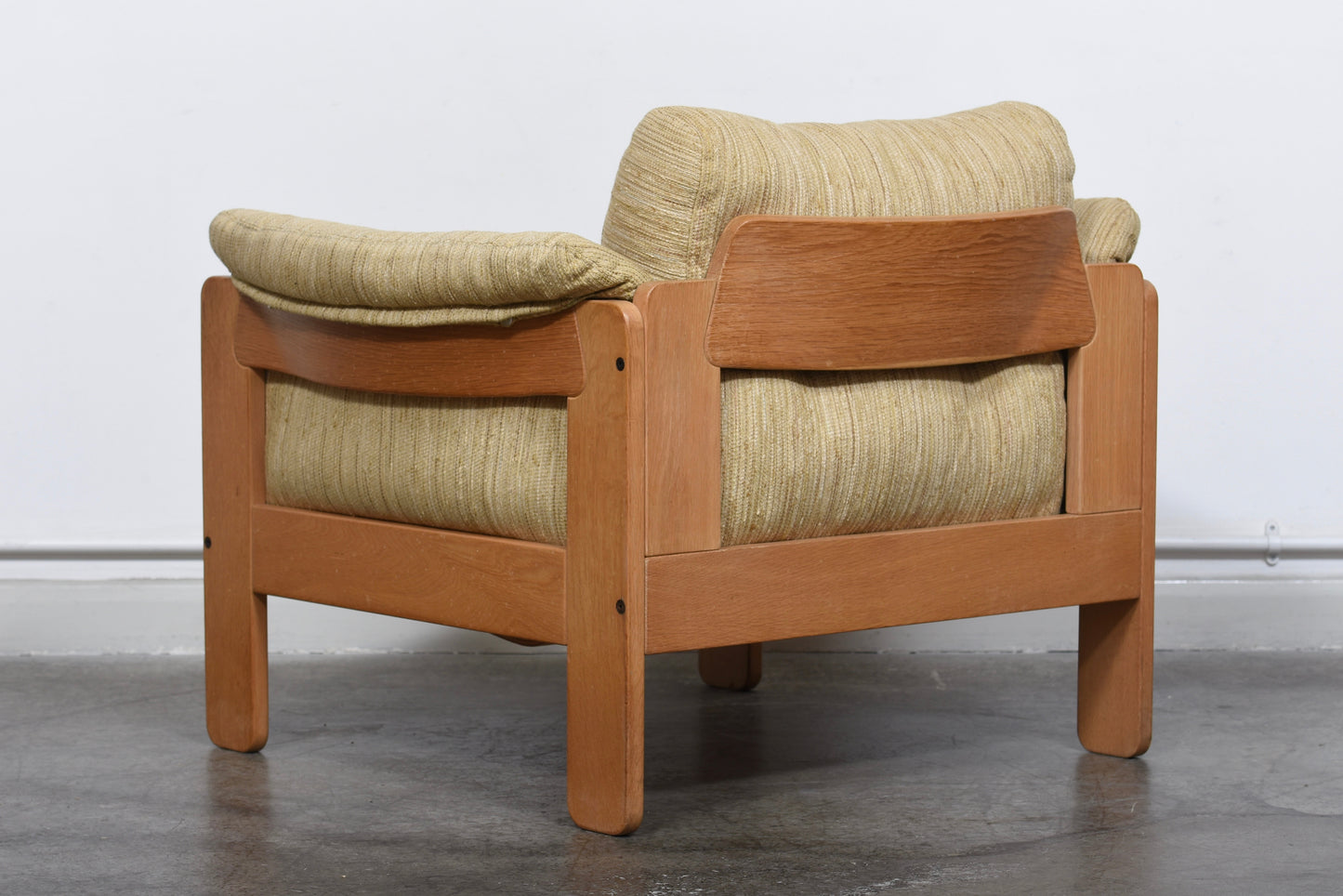 1970s low oak lounger by N. Eilersen