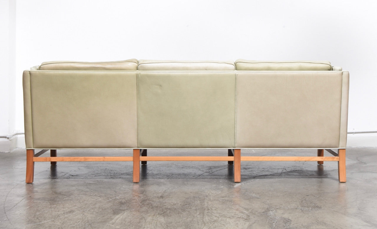 Three seat leather sofa by Grant Møbler