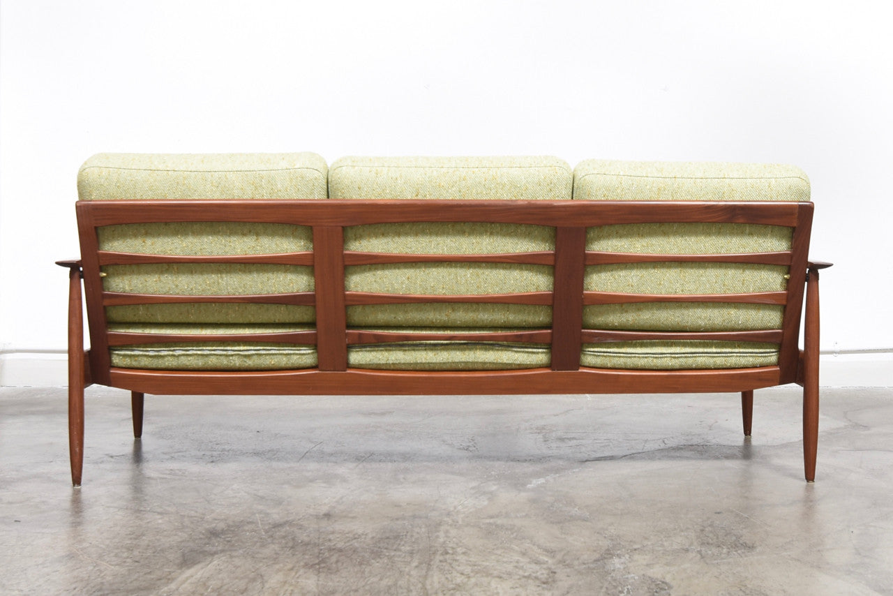 1960s teak sofa with sprung cushions