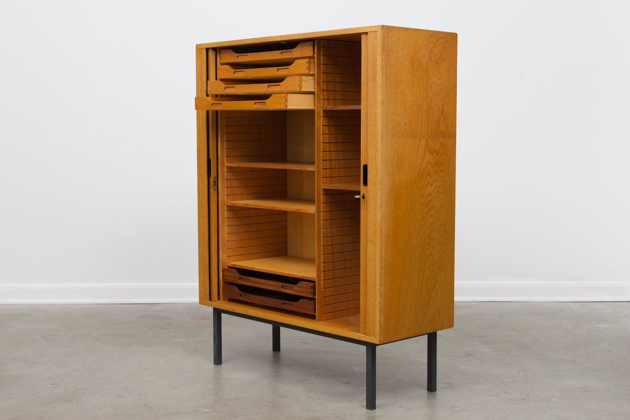 1970s archive unit in oak by Nipu