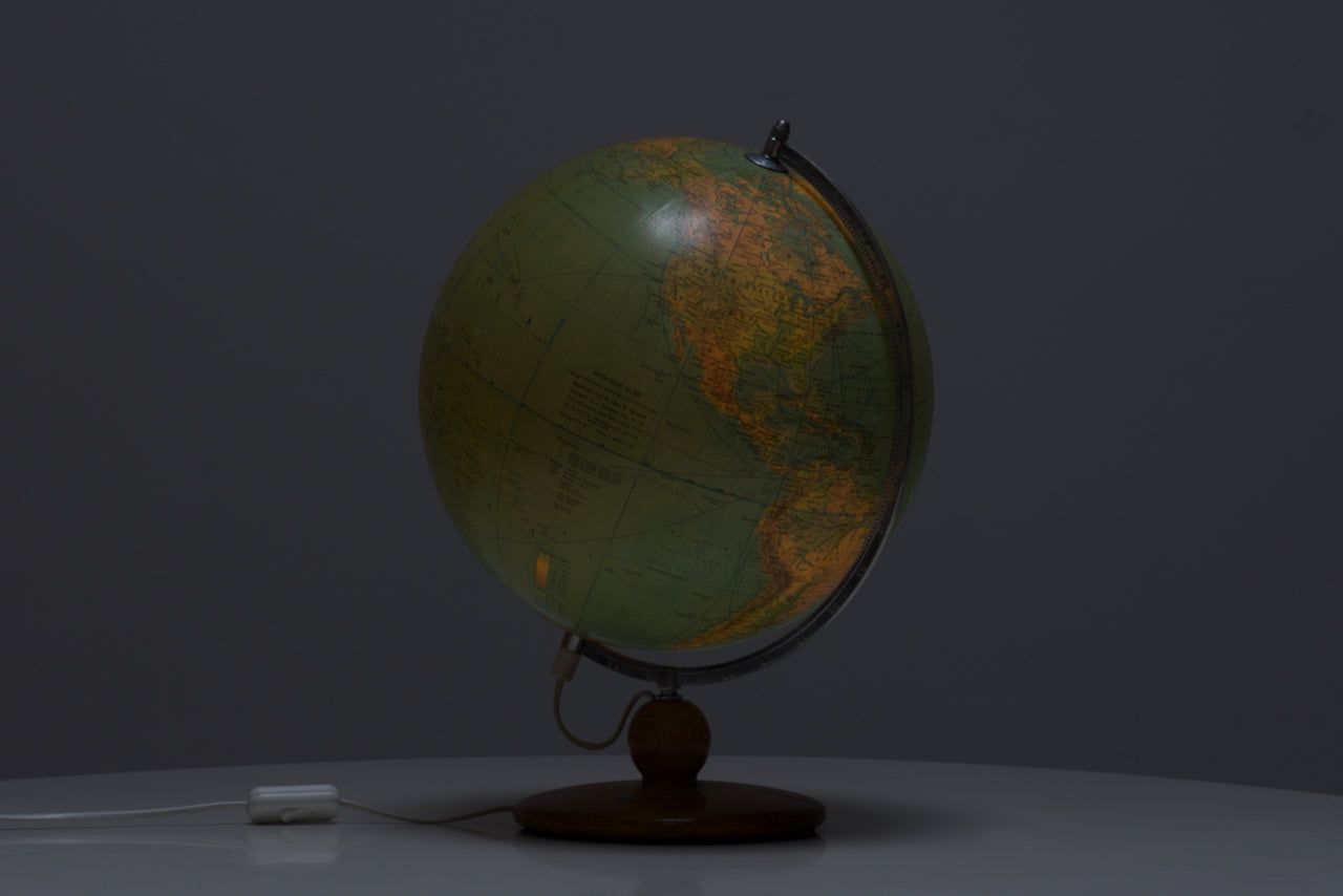 1970s illuminated Swedish globe