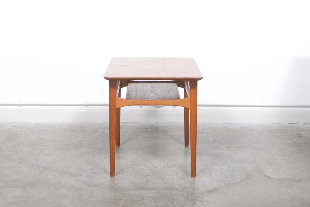 Short teak coffee table