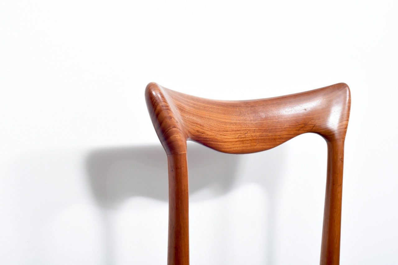 Set of five teak chairs by H.W. Klein for Bramin Møbler