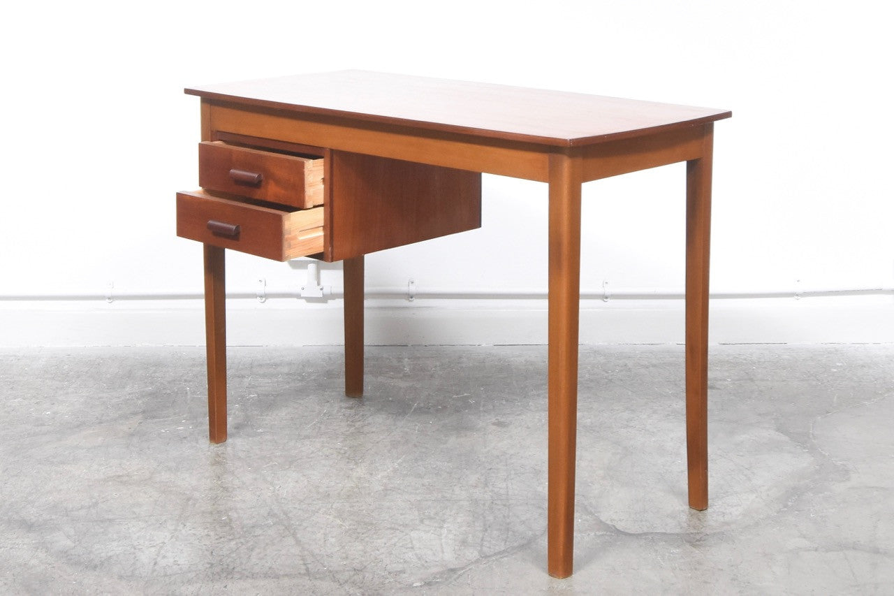 Teak desk with two drawers