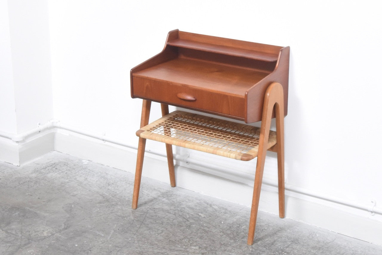 Teak + oak side table