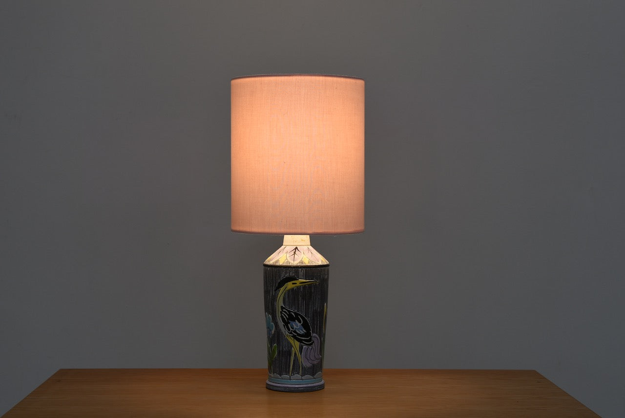 Vintage ceramic table lamp by Nila Alingsås