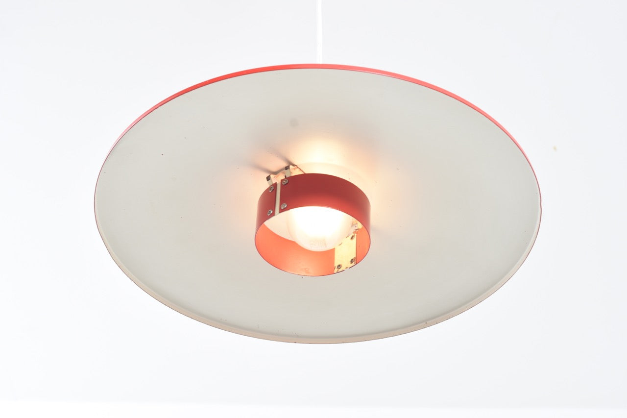 Vintage red disk ceiling light