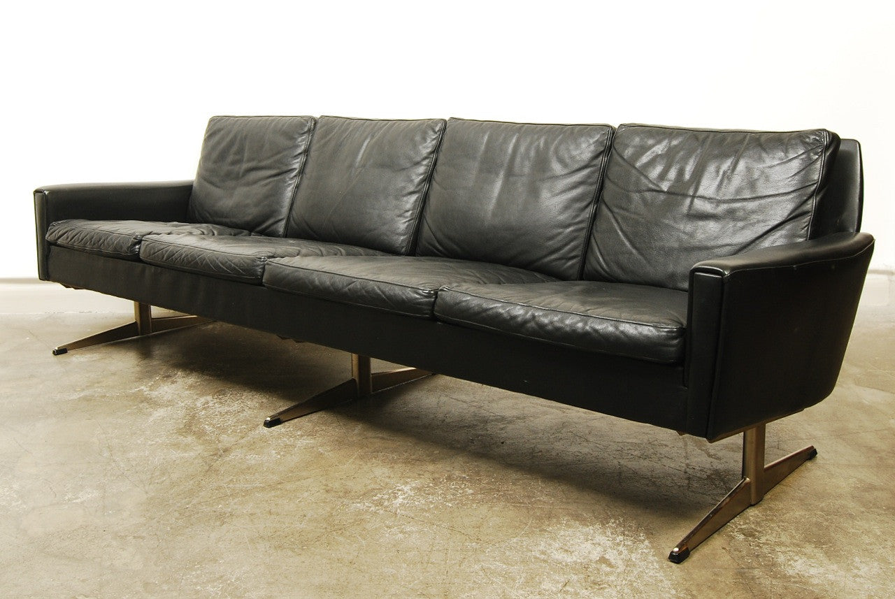 Four seat leather sofa