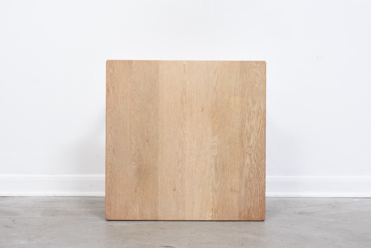Square solid oak coffee table