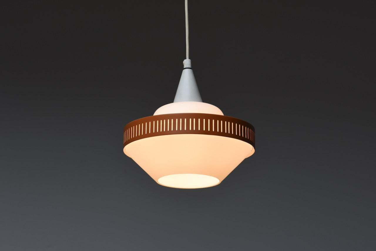 1950s milk glass ceiling lamp