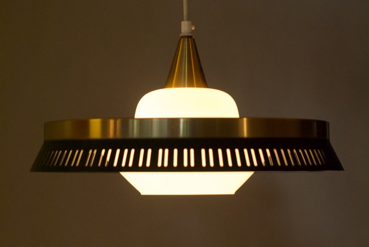 Brass/glass ceiling light