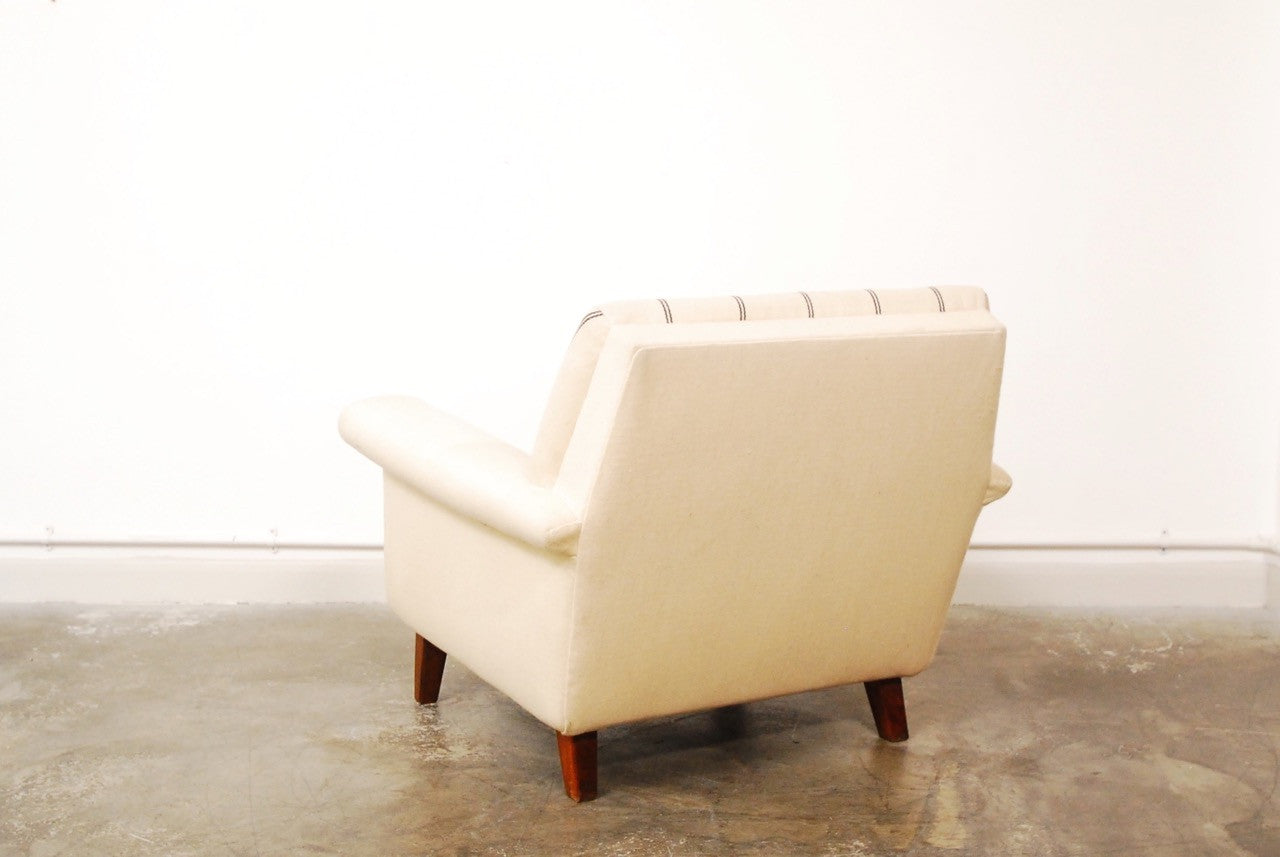Beige wool lounge chair