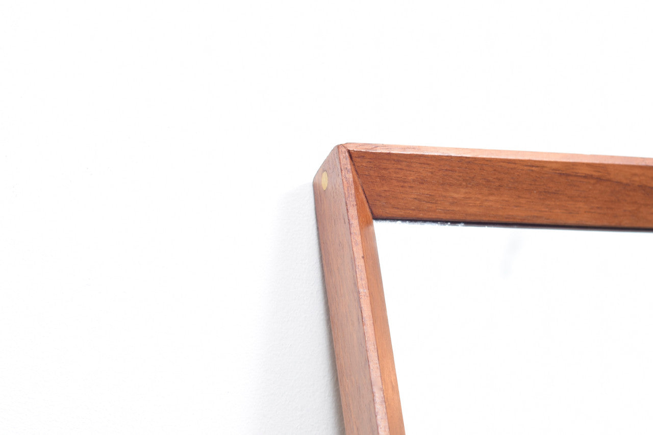 Large mirror with teak frame