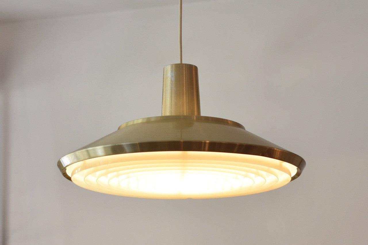 Pair of brass pendants