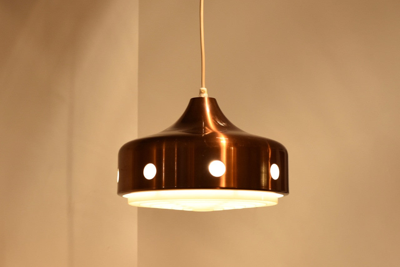 Copper bell shape ceiling light