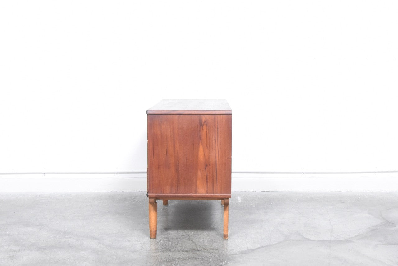 Low teak chest
