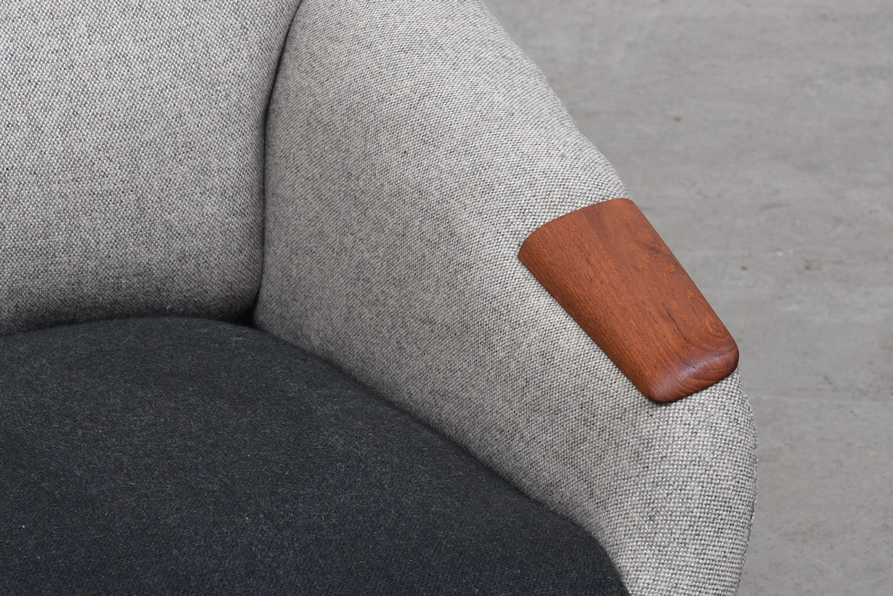 1950s low back lounger with teak paws