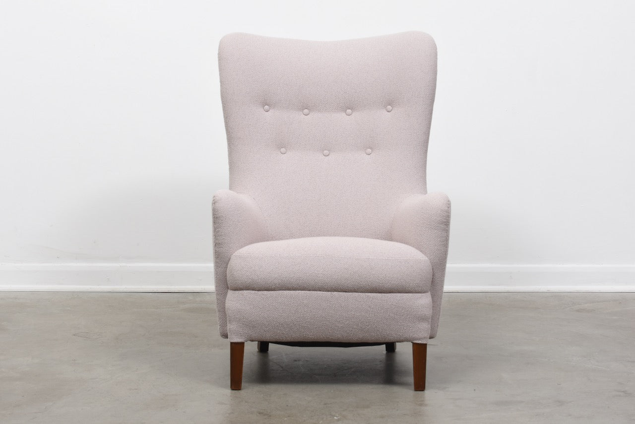 1940s wing back lounger by Frits Henningsen