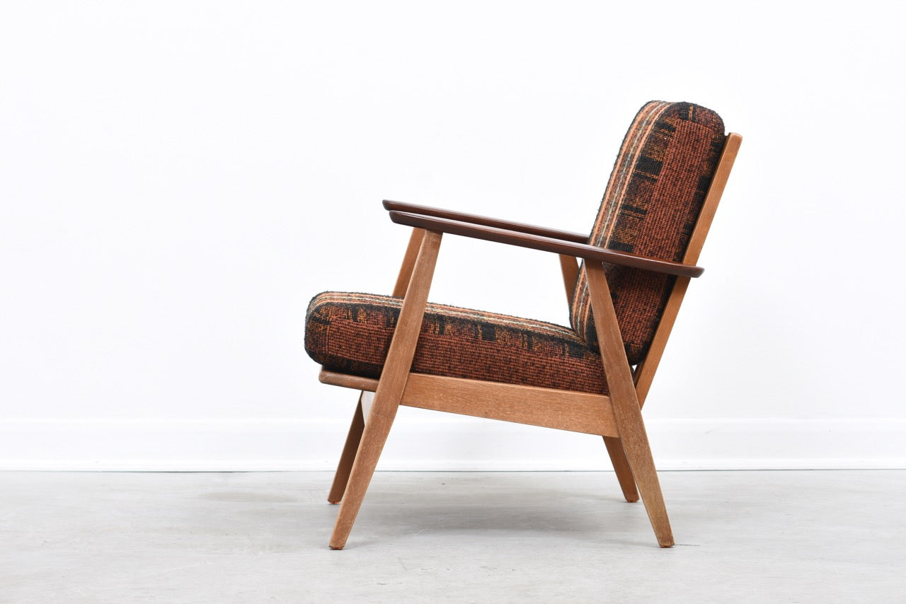 Teak + oak lounge chair