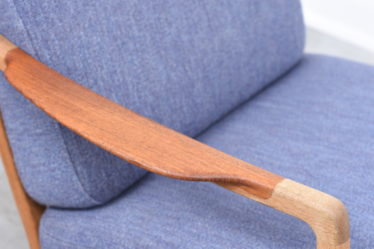 Teak and oak lounge chair by Tove & Edvard Kindt-Larsen