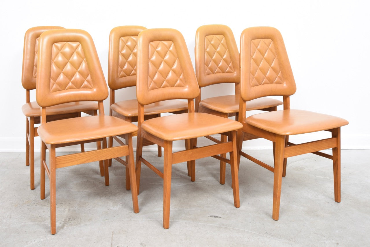Set of six Norwegian dining chairs