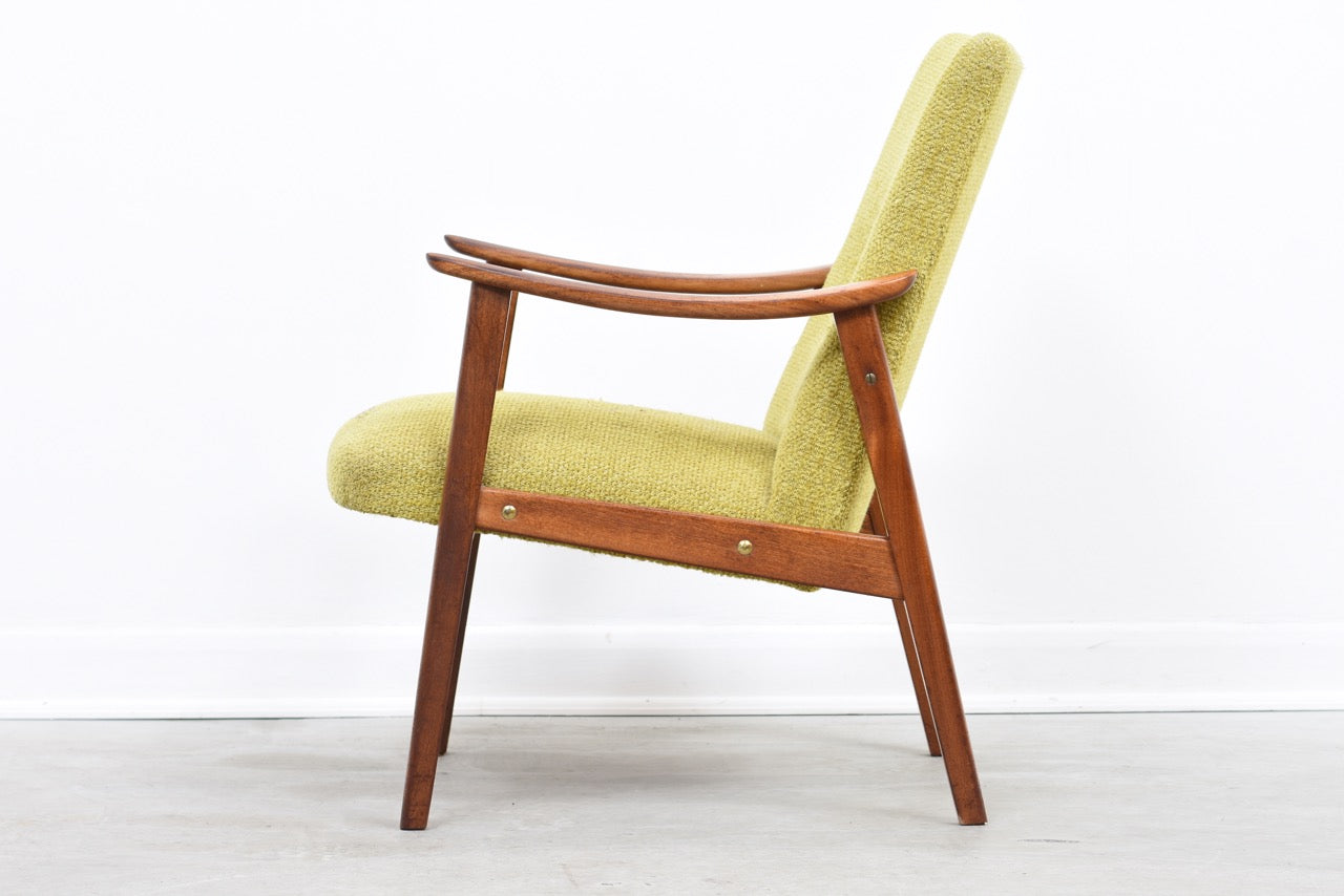 Norwegian lounger with teak arms + legs no. 2