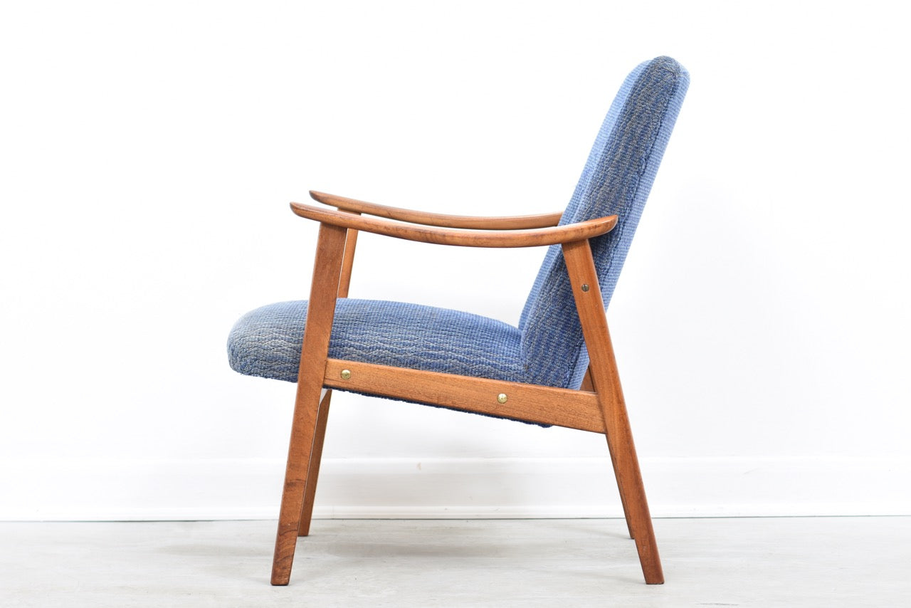 Norwegian lounger with teak arms + legs no. 1