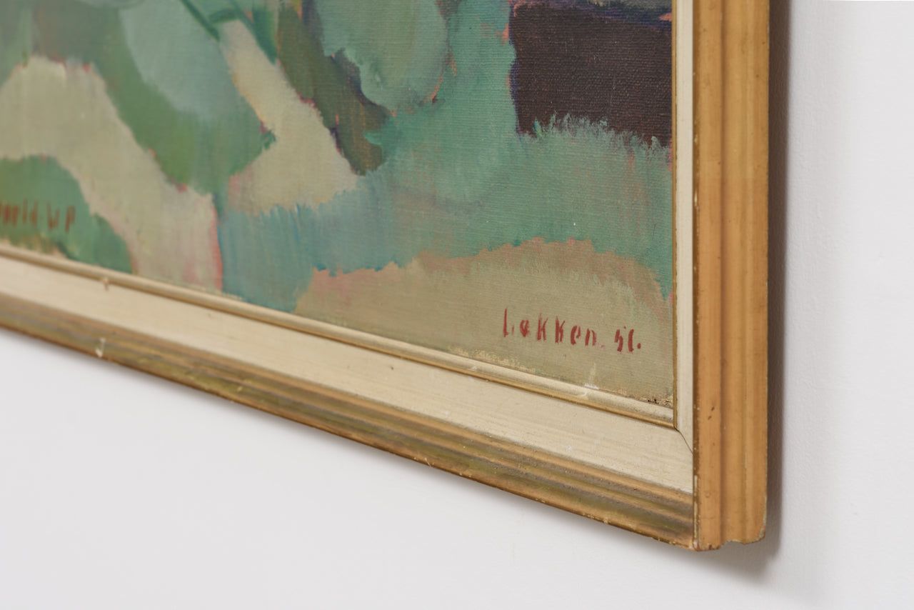 1950s oil painting of Løkken