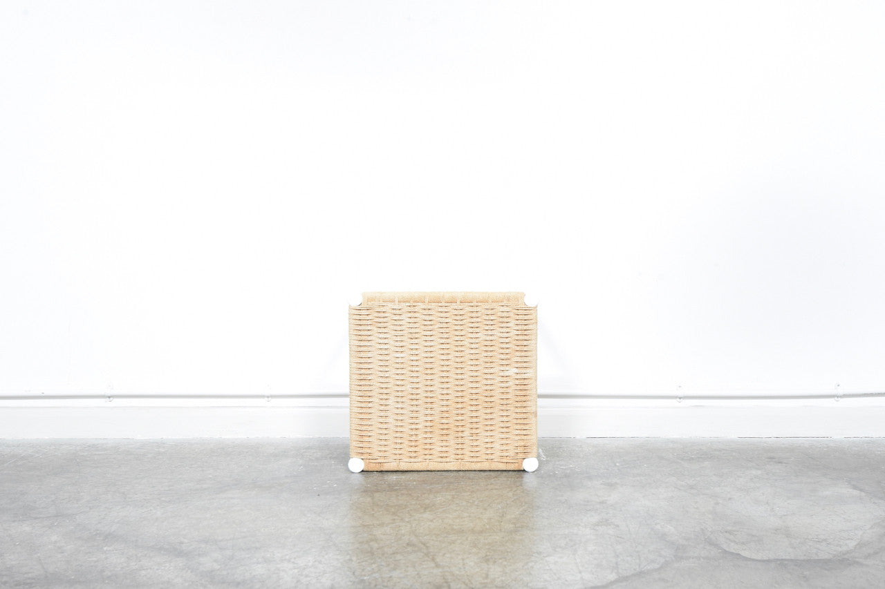 Stool with woven cord seat