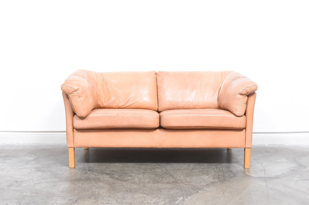 Leather sofa by Mogens Hansen