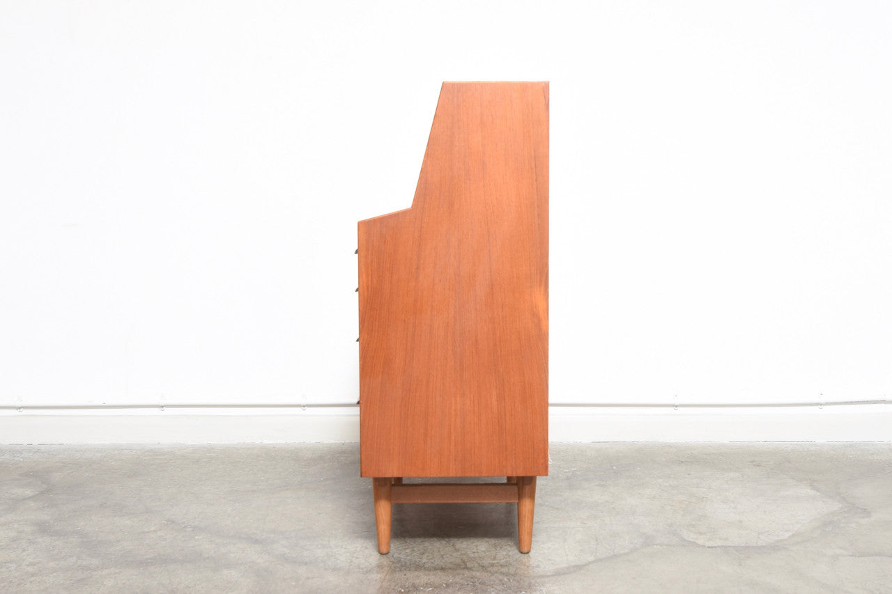 Teak secretary with mirror no. 2