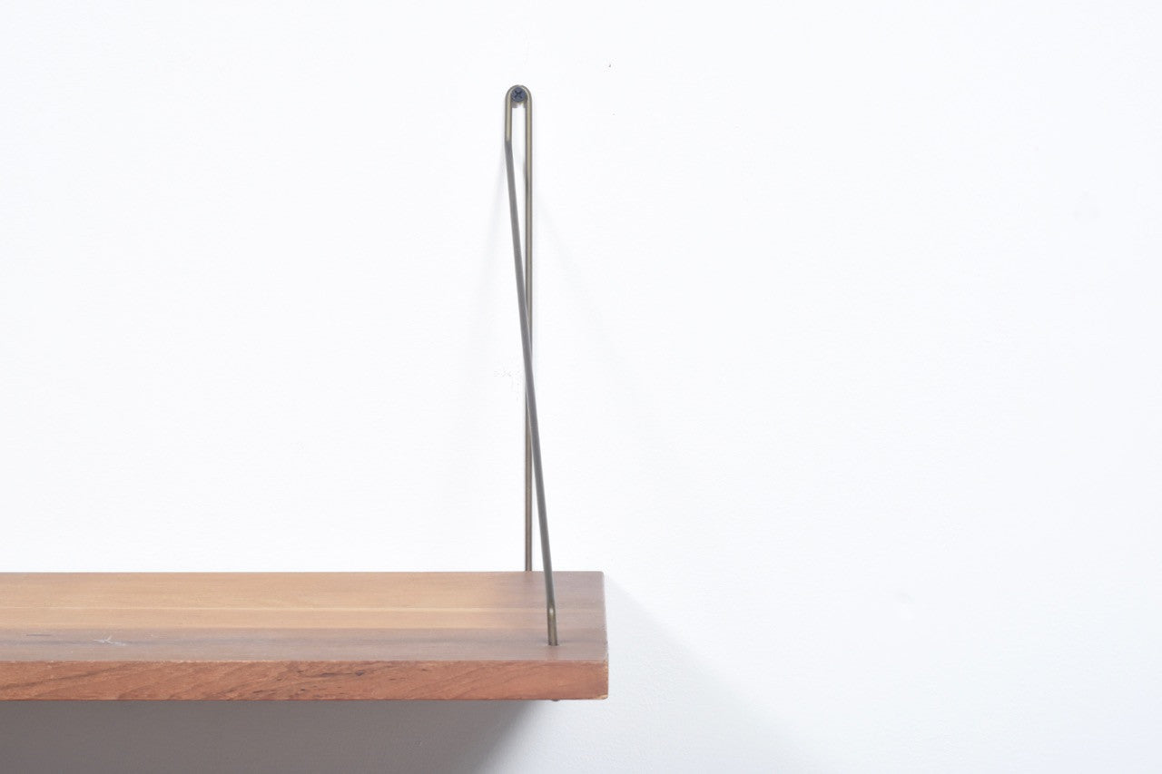 Vintage teak floating shelf