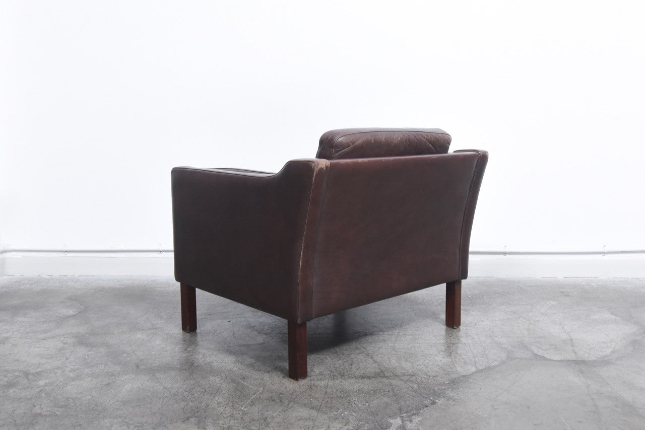 Leather club chair