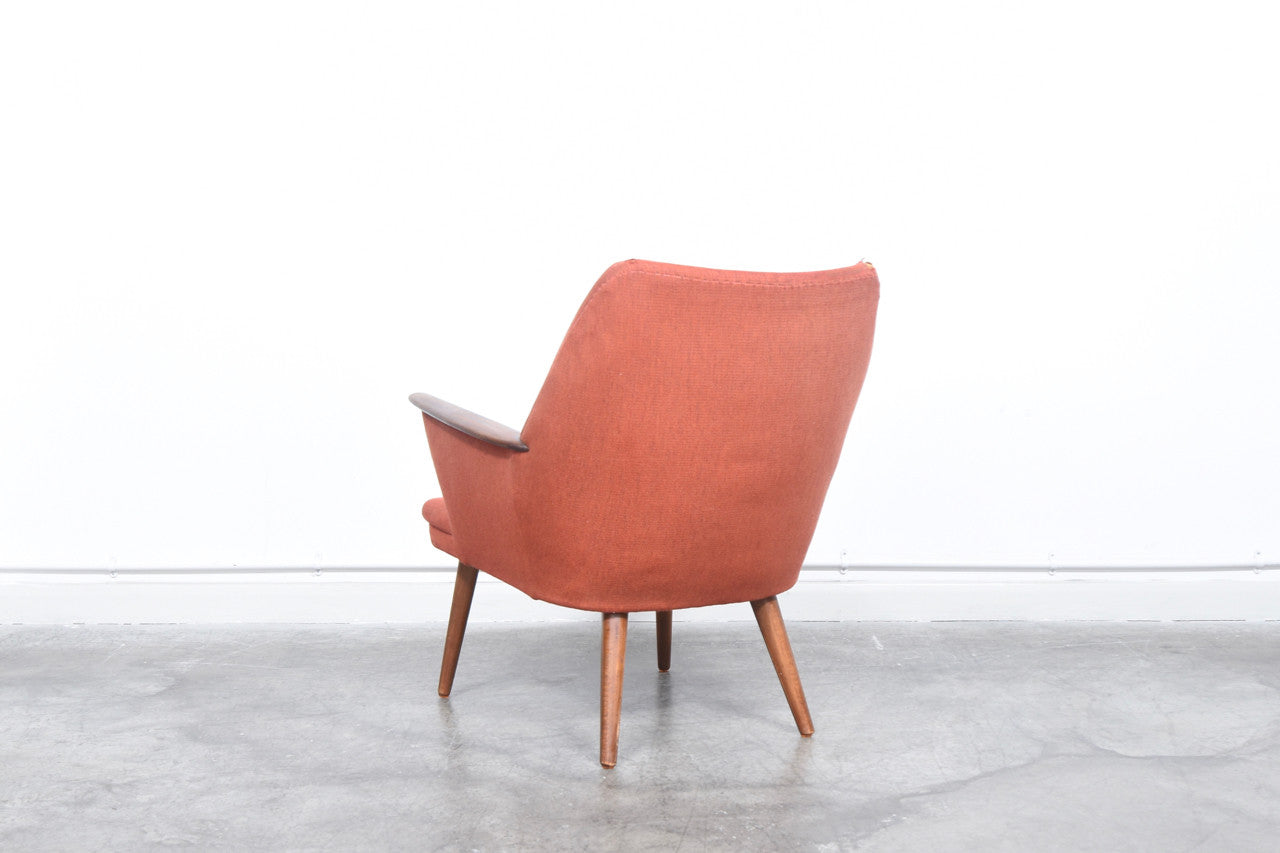 1960s lounger with teak arms and legs