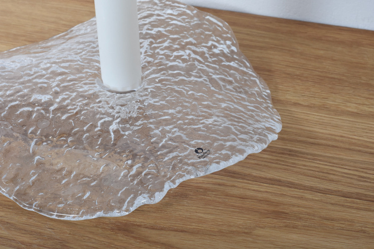 Glass candle holder by Pukeberg