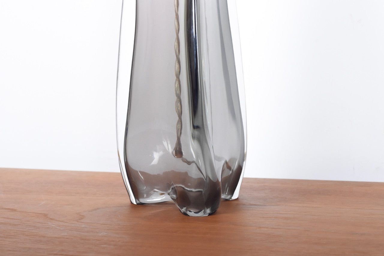 Triangular glass table lamp