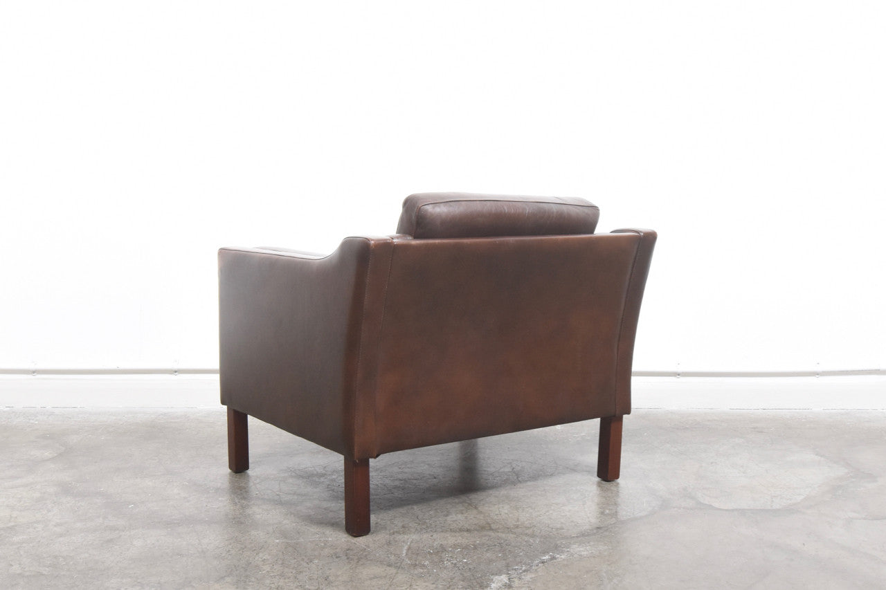Leather club chair by Vemb