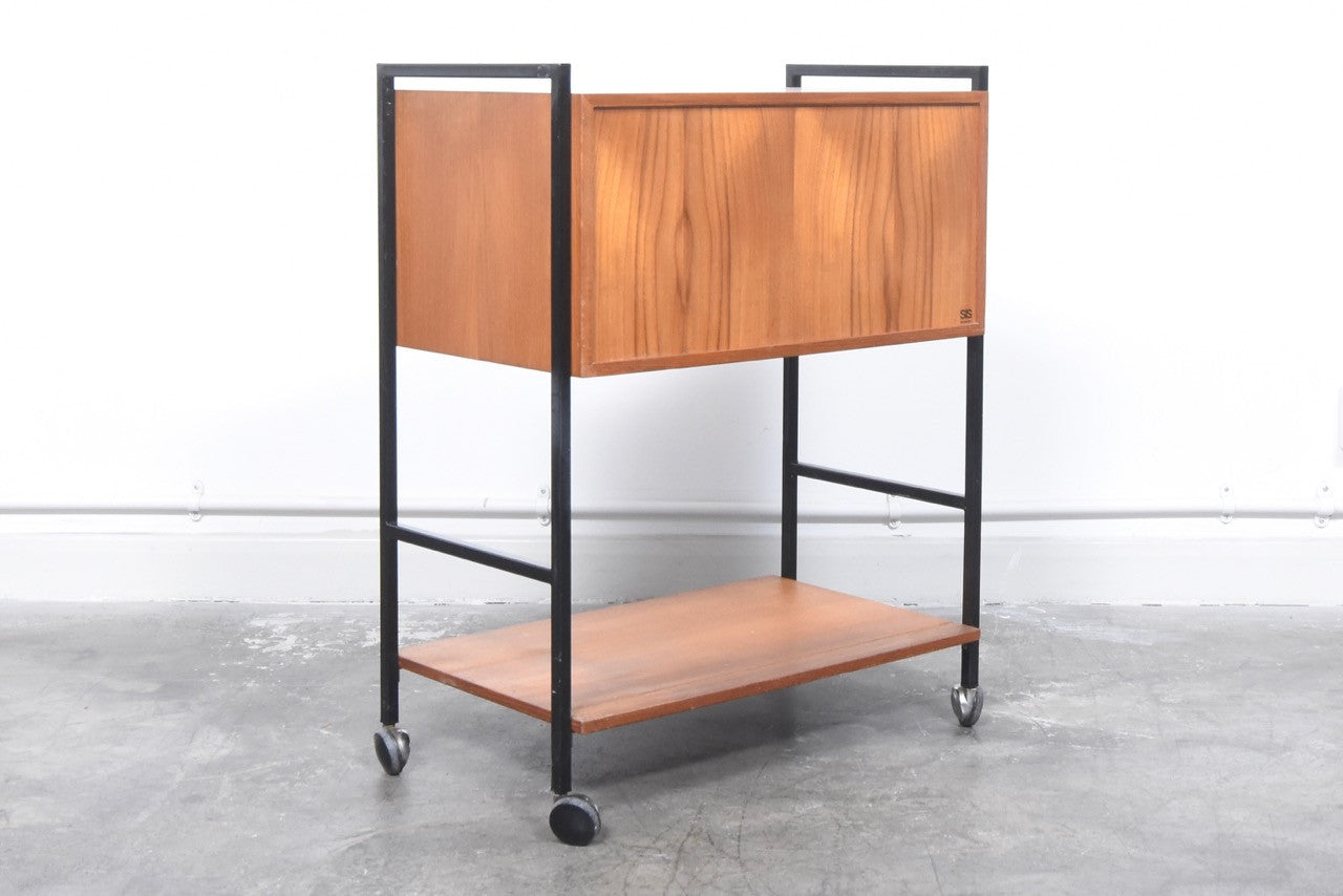 Teak storage trolley by SIS