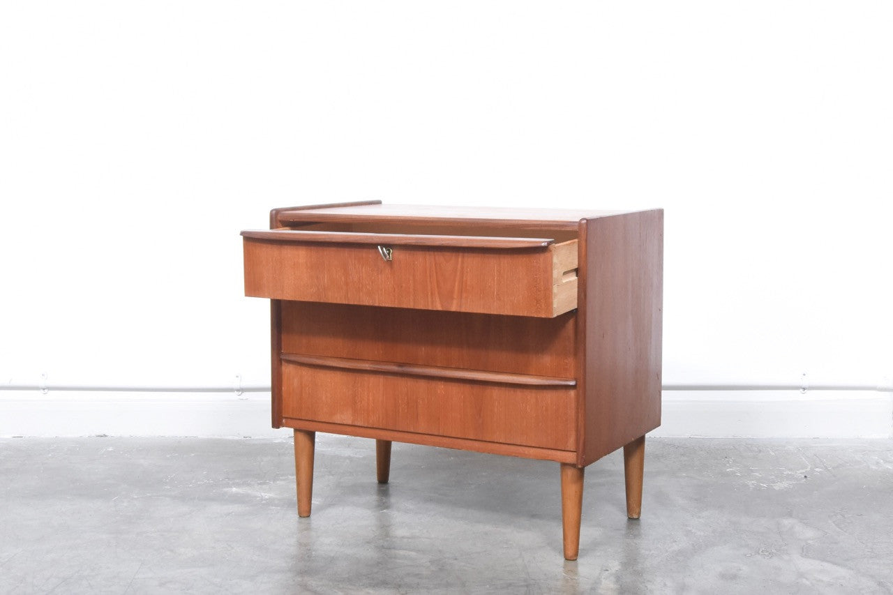 Pair of low teak chests