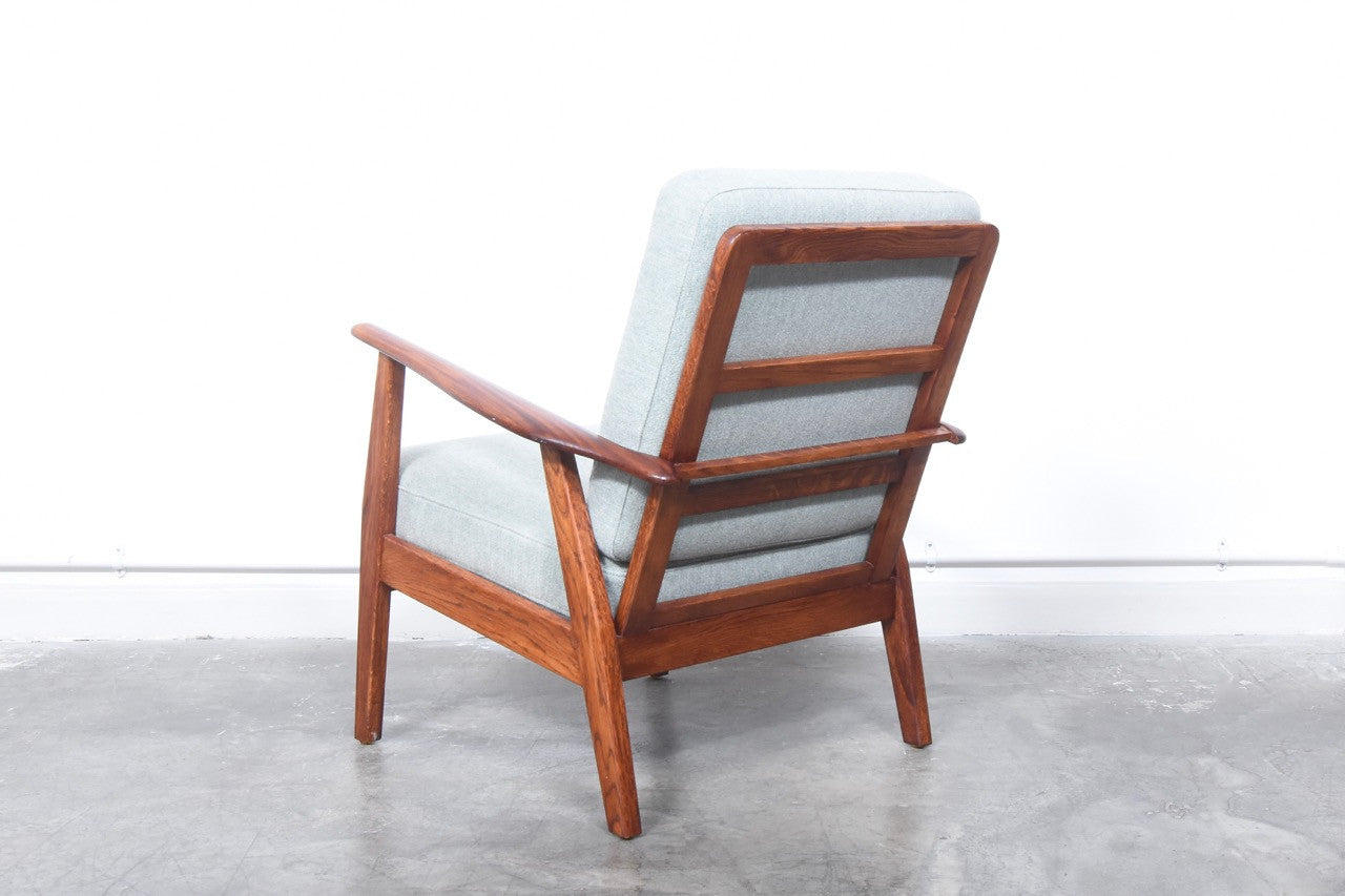 Teak + oak lounge chair