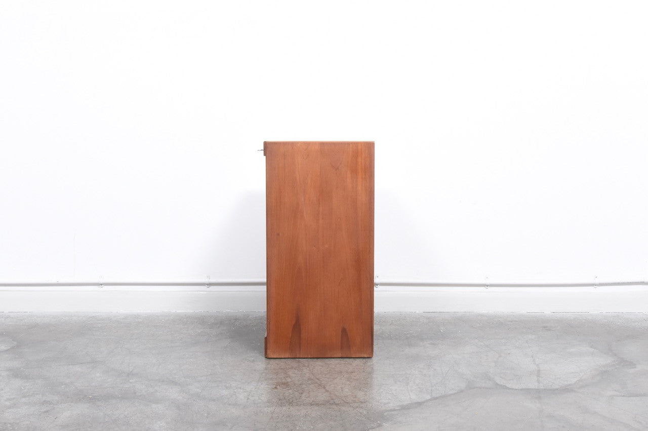 Teak filing unit w/ tambour door