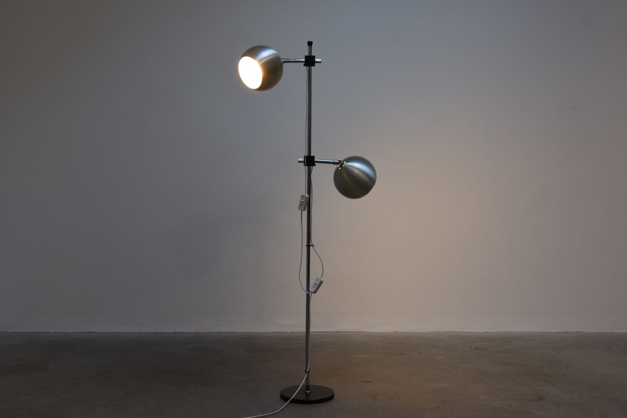 Vintage twin-headed floor light by Hemi