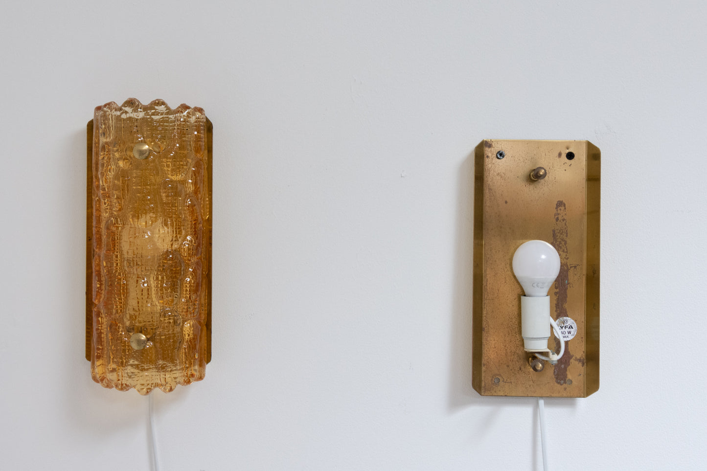 Pair of 1970s wall lights by Lyfa