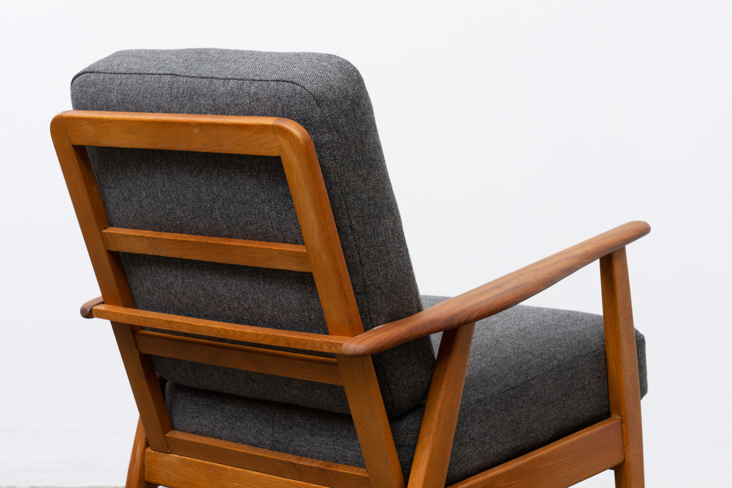 1950s Danish teak + oak lounger