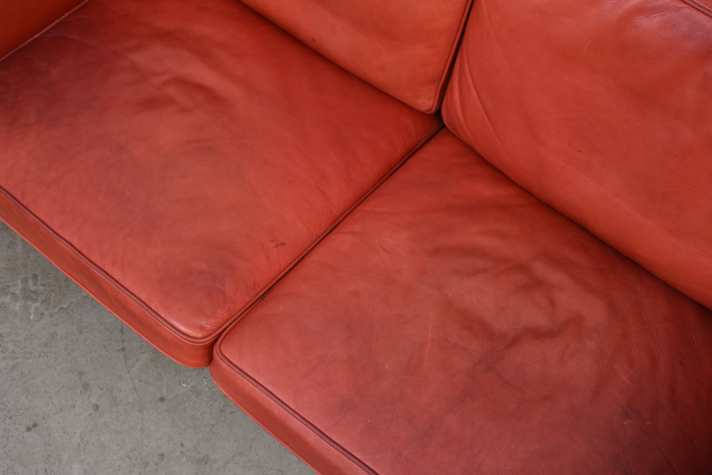 Leather two seater by Mogens Hansen